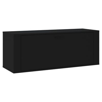 vidaXL Półka na buty, czarny, 100x35x38 cm, materiał drewnopochodny
