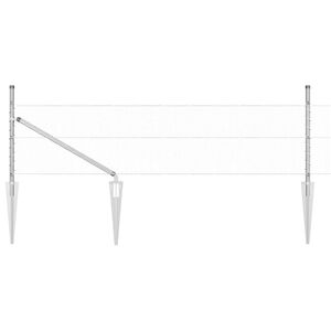 vidaXL Sześciokątne ogrodzenie z słupkiem 50 x 0,4 m Stal ocynkowana