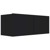 vidaXL Szafka TV, czarna, 80x30x30 cm, materiał drewnopochodny