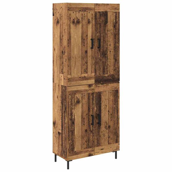 vidaXL Highboard 2 pcs Stare drewno Materiał drewnopochodny