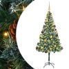 vidaXL Sztuczna choinka z 300 diodami LED Zielony 180 cm PVC i stal