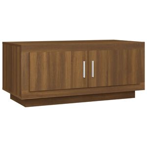 vidaXL Stolik kawowy, brązowy dąb 102x50x45 cm materiał drewnopochodny