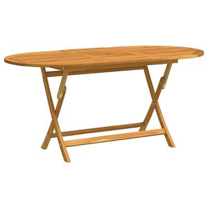 vidaXL Składany st&oacute;ł ogrodowy, 160x85x75 cm, lite drewno eukaliptusowe