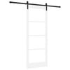 vidaXL Drzwi przesuwne ORKDAL Biały i czarny 83 x 211 cm