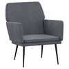 vidaXL Fotel, ciemnoszary, 62x79x79 cm, obity aksamitem
