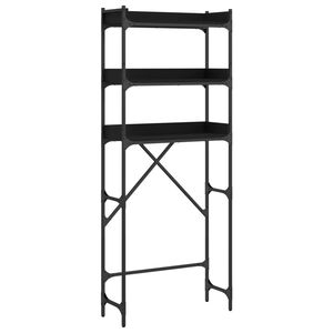 vidaXL Regał nad pralkę, czarny, 67x25x163 cm