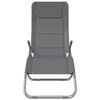 vidaXL Składne leżaki, 2 szt., szare, Textilene i stal