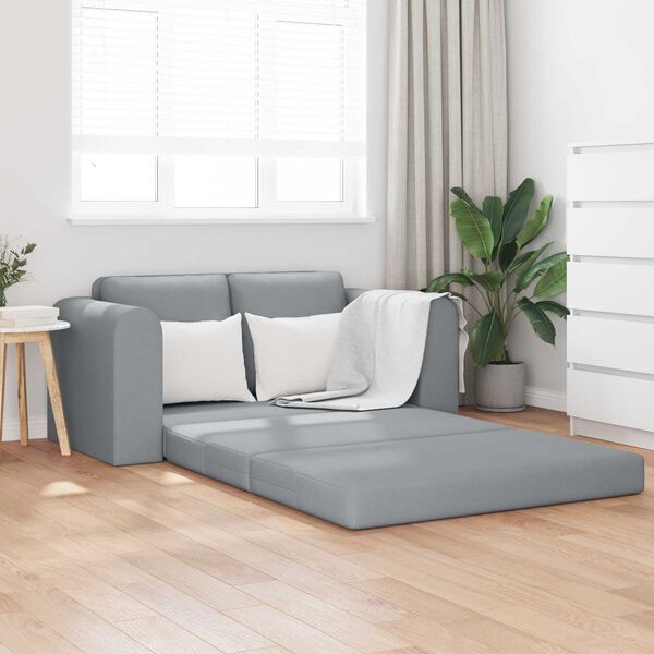 vidaXL Sofa Bed 60cm Jasnoszary tkanina