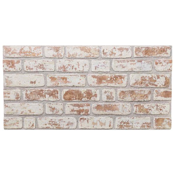 vidaXL Panele ścienne 10 pcs Czerwony i Biały 100 x 50 cm Pianka EPS