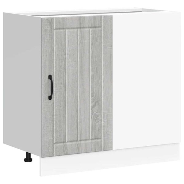 vidaXL Szafka kuchenna dolna &bdquo;Lucca&rdquo; Szara Sonoma Drewno klejone