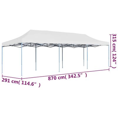 vidaXL Składany namiot imprezowy, 3 x 9 m, biały