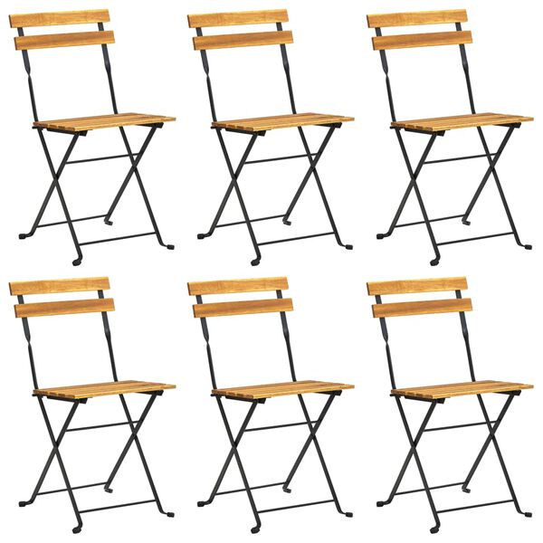 vidaXL 7-cz. zestaw składanych mebli ogrodowych, lite drewno akacjowe