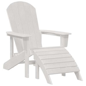 vidaXL Krzesło Adirondack Biały HDPE