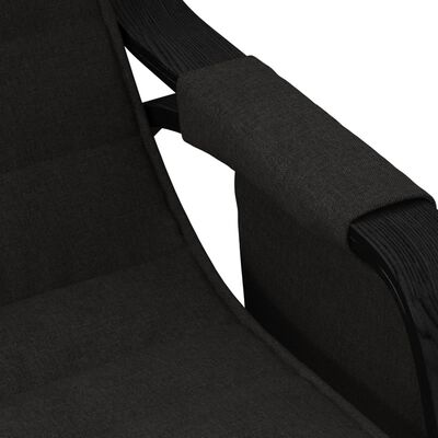 vidaXL Fotel bujany, czarny, tapicerowany tkaniną