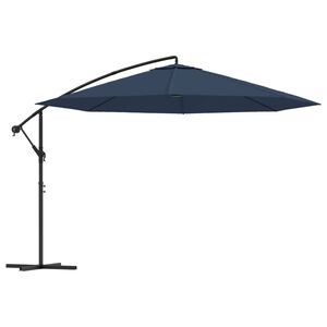 vidaXL Parasol na wysięgniku 3,5 m, niebieski