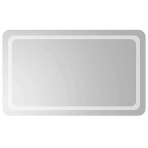 vidaXL Lustro łazienkowe LED przezroczysty 100 x 60 cm szkło hartowane