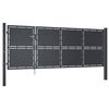 vidaXL Brama ogrodowa stalowa 350x125 cm antracytowa