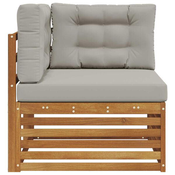 vidaXL Sofa narożna na zewnątrz Lite Drewno Akacji Naturalny