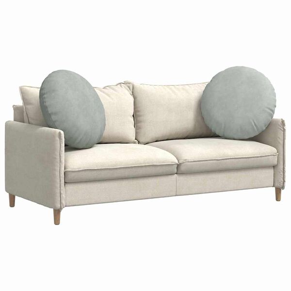 vidaXL Poduszki na siedziska 2 pcs Jasnoszary Ø 40 x 13 cm Aksamit