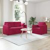 vidaXL Sofa 2 pcs Czerwone wino