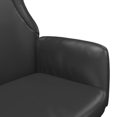 vidaXL Fotel wypoczynkowy, czarny, sztuczna skóra