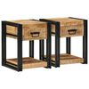 vidaXL Szafki nocne, 2 szt., 40x40x50 cm, lite drewno surowe mango