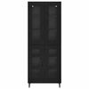 vidaXL Highboard Czarny Dąb 69,5 x 34 x 180 cm Materiał drewnopochodny