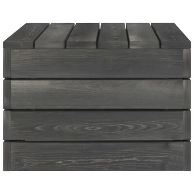 vidaXL 4-cz. zestaw wypoczynkowy z palet, drewno sosnowe, ciemnoszary