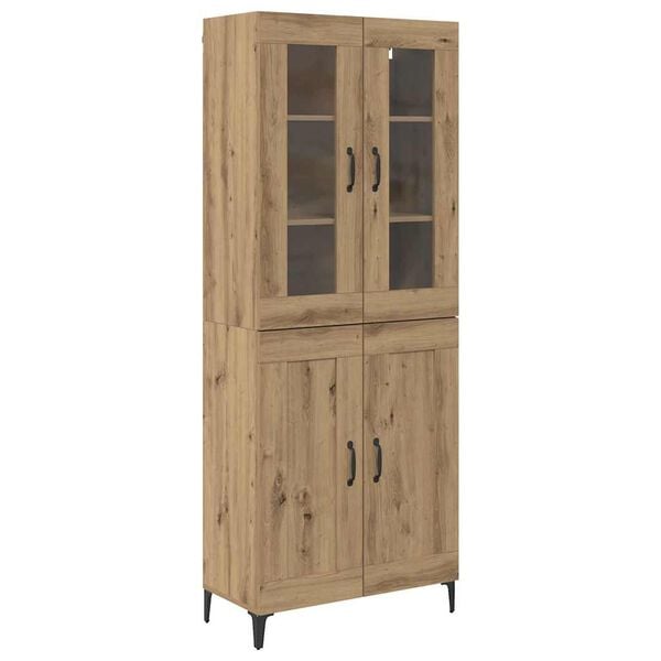 vidaXL Highboard Dąb rzemieślniczy 69,5 x 34 x 180 cm