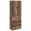 vidaXL Zestaw szafek 2 pcs Stare drewno 66 x 34,5 x 87 cm