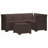 vidaXL Sofa ogrodowa dla 4 os&oacute;b w stylu rattanowym PP brązowy