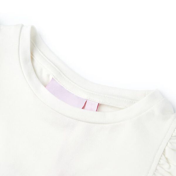 Koszulka dziecięca z kr&oacute;tkimi rękawami, ecru, 128