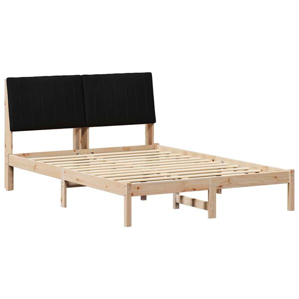 vidaXL Ramka ł&oacute;żka Brązowy 135 x 190 cm Lite drewno sosnowe