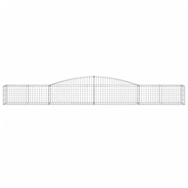 vidaXL Kosze gabionowe, 9 szt, 400x50x40/60 cm, galwanizowane żelazo