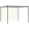 vidaXL Pergola z regulowanym dachem, śmietankowa, 3x3 m, stalowa
