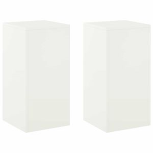vidaXL Stojak na rośliny 2 pcs Biały 30 x 30 x 60 cm Stal