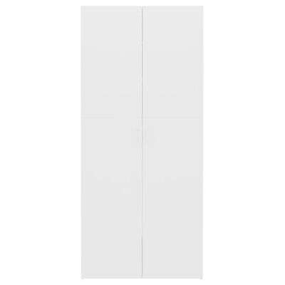 vidaXL Szafka na buty, biała, 80x35,5x180 cm, materiał drewnopochodny