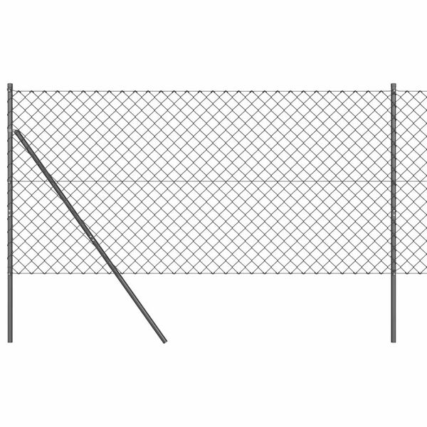 vidaXL Słupek ogrodzeniowy. Szary 25 x 1 m (siatka 60 x 60 mm) Stal