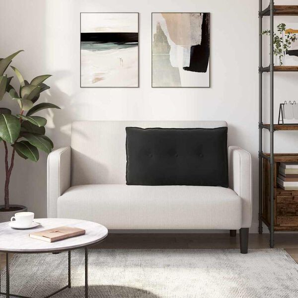 vidaXL Poduszka na plecy Czarny 80 x 50 cm Tkanina sztruksowa