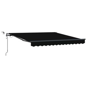 vidaXL Markiza wysuwana Czarny 300 x 250 cm Poliester