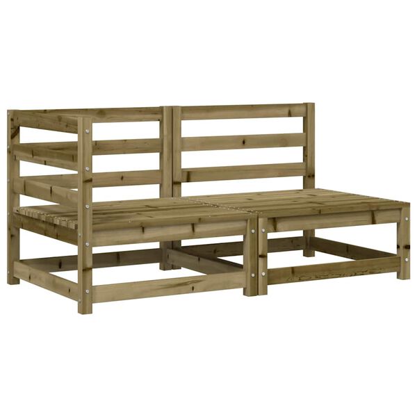vidaXL Sofa ogrodowa z poduszkami, 2-osobowa, impregnowana sosna