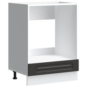 vidaXL Szafka piekarnikowa, Kalmar, czarna, materiał drewnopochodny