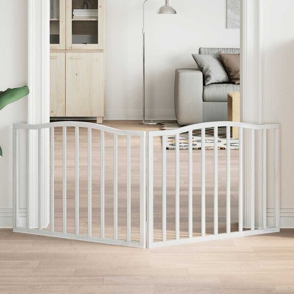 vidaXL Składana bramka zabezpieczająca dla psa, 2 panele, biała, 160cm