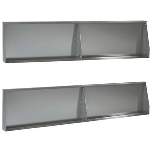 vidaXL Mur oporowy 4 szt. 100 x 12 x 30 cm Stal ocynkowana srebrny