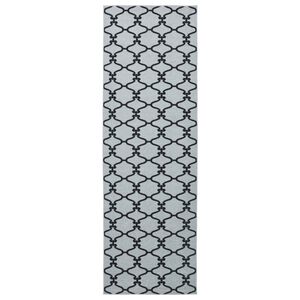 vidaXL Chodnik dywanowy ORIZ 1150 gsm Czarny wz&oacute;r siatkowy