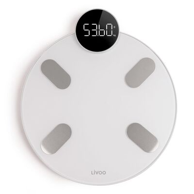 Livoo Inteligentna waga cyfrowa z Bluetooth, biała