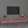 vidaXL Szafka pod TV z oświetleniem LED, szarość betonu, 240x35x40 cm