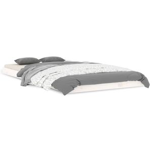 vidaXL Rama ł&oacute;żka, biała, 100 x 200 cm, lite drewno sosnowe