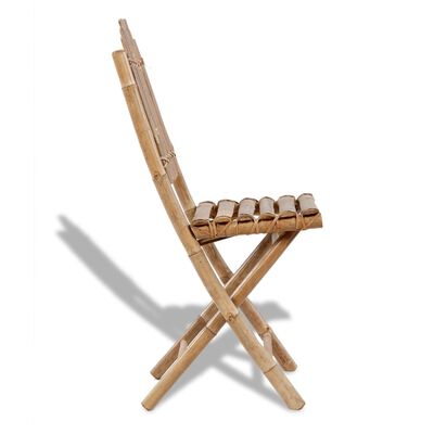 vidaXL Składane krzesła ogrodowe, 2 szt., bambusowe