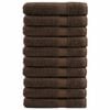 vidaXL Ręczniki premium, SOLUND, 10 szt., brązowe, 80x200 cm, 600 g/m&sup2;